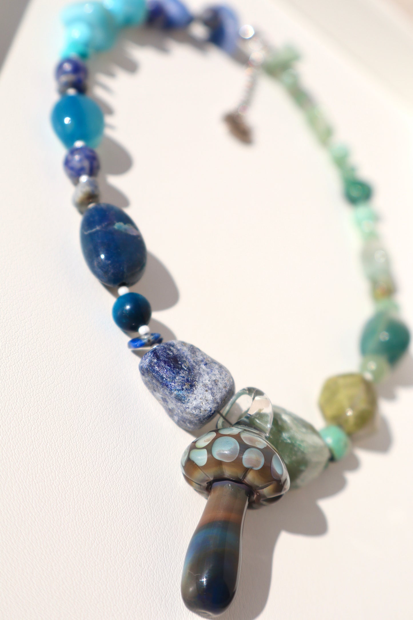 Glass Mushroom Grounded Earth Necklace