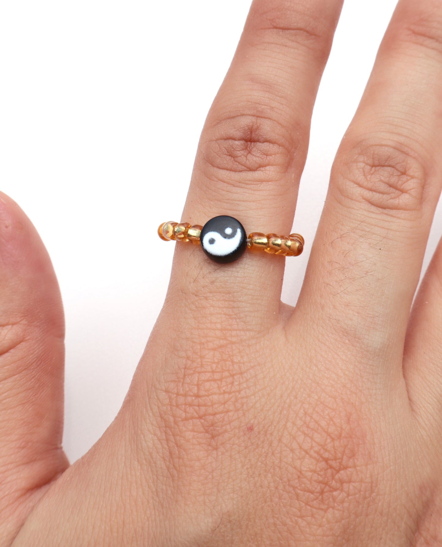 Yin-Yang Beaded Ring
