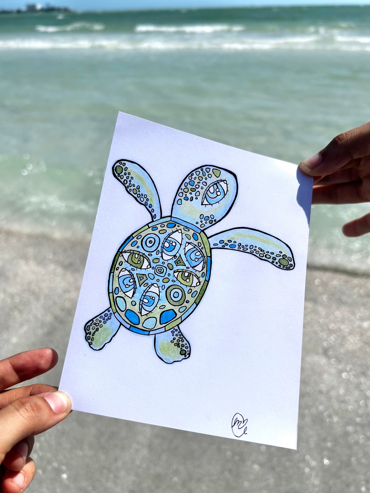 "See" Turtle Art Print