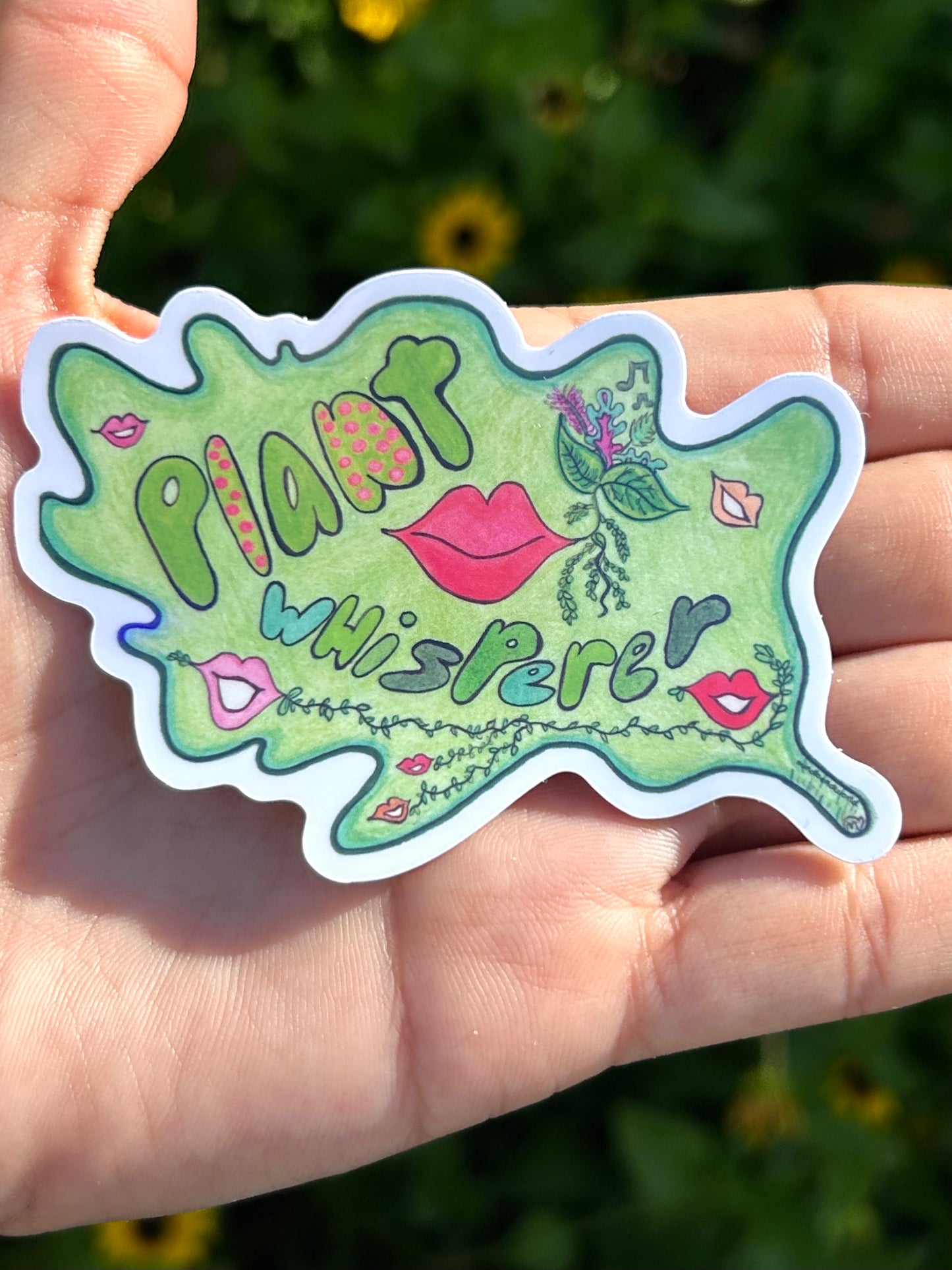 Plant Whisperer Original Art Sticker