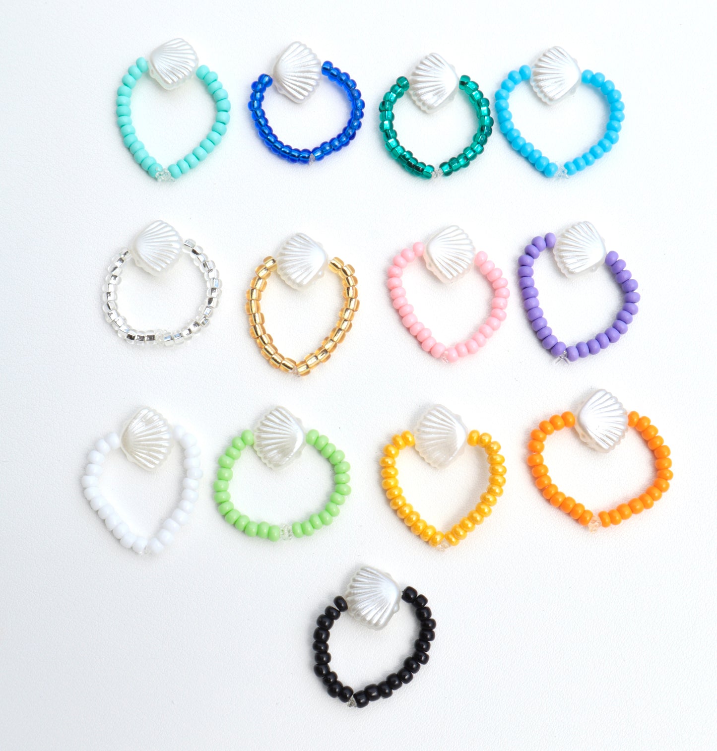 Clam Shell Beaded Ring