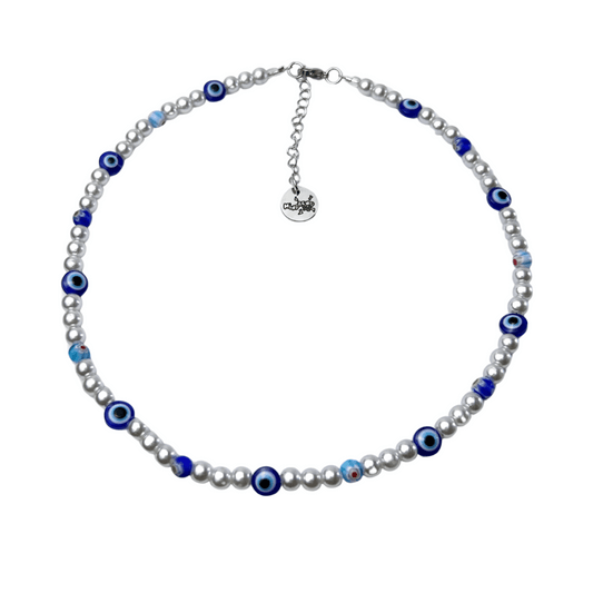 Evil Eye Protection Pearl Necklace