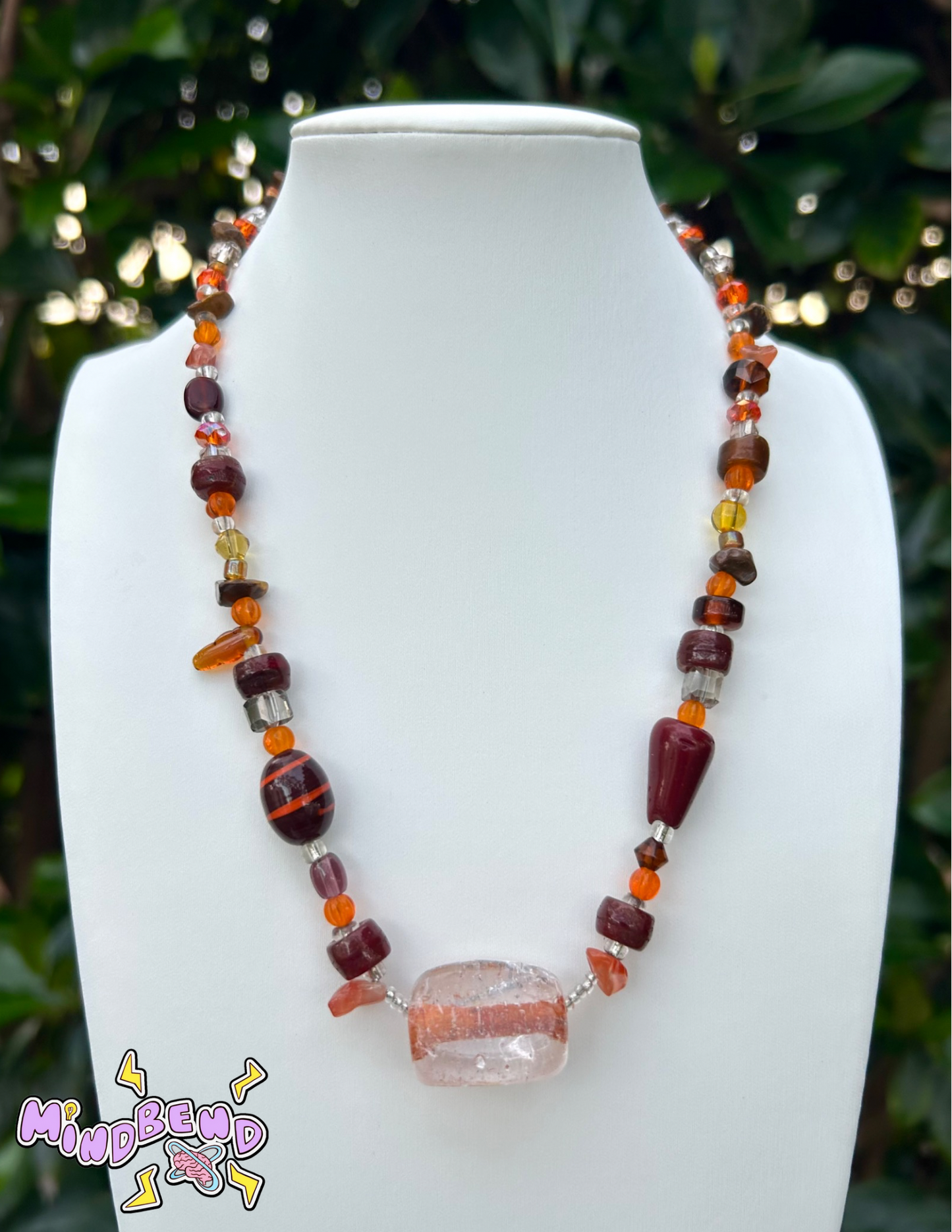 "Fall-ing In Love" Glass Necklace (1/1)