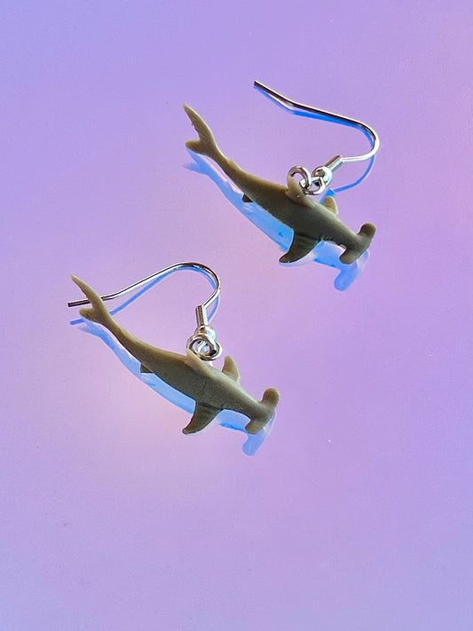 Mini Hammerhead Shark Earrings