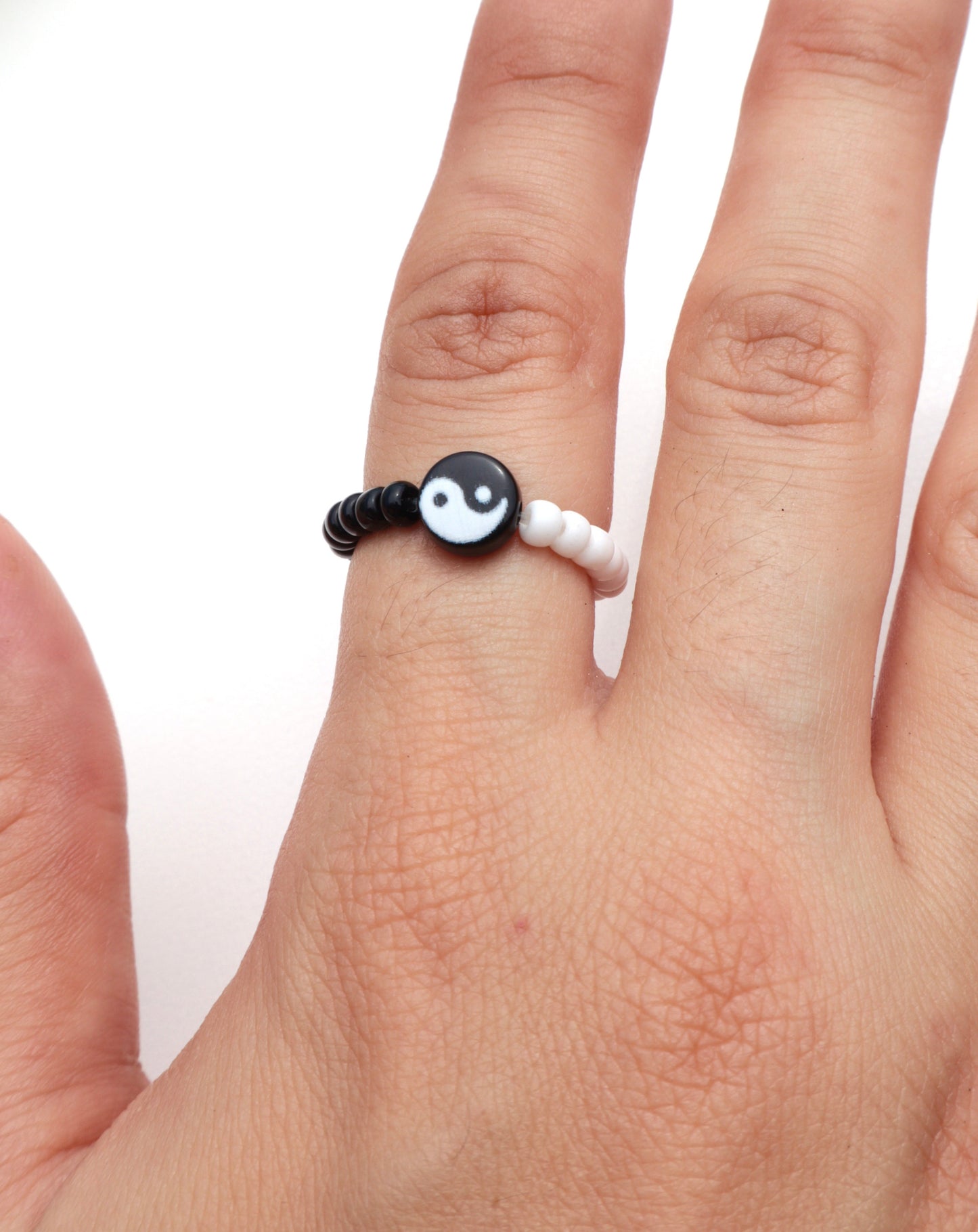 Yin-Yang Beaded Ring