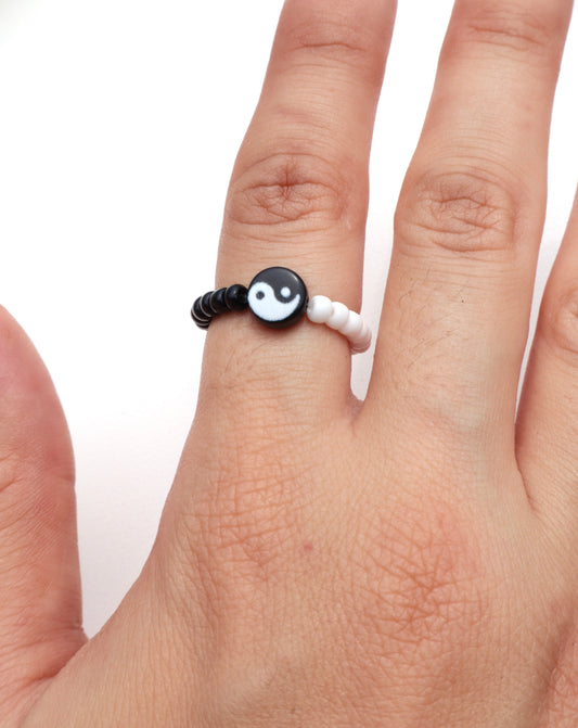Yin-Yang Beaded Ring
