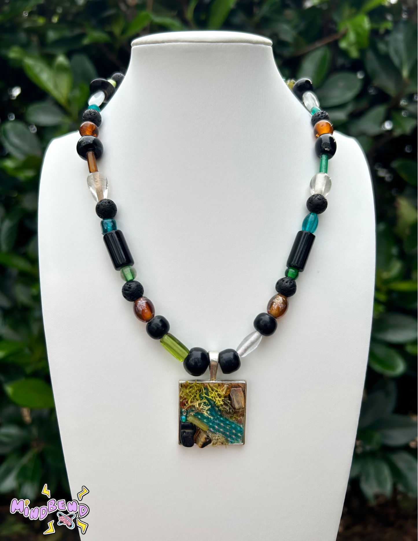 “Florida Pond” Glass Necklace (1/1)