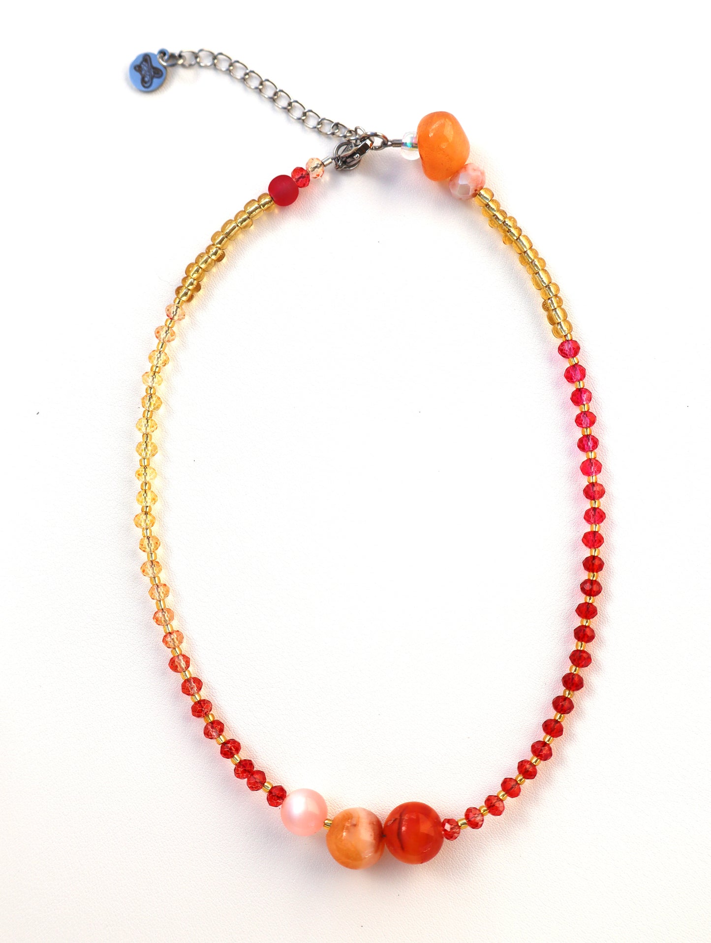 Golden Ruby Sunset Necklace