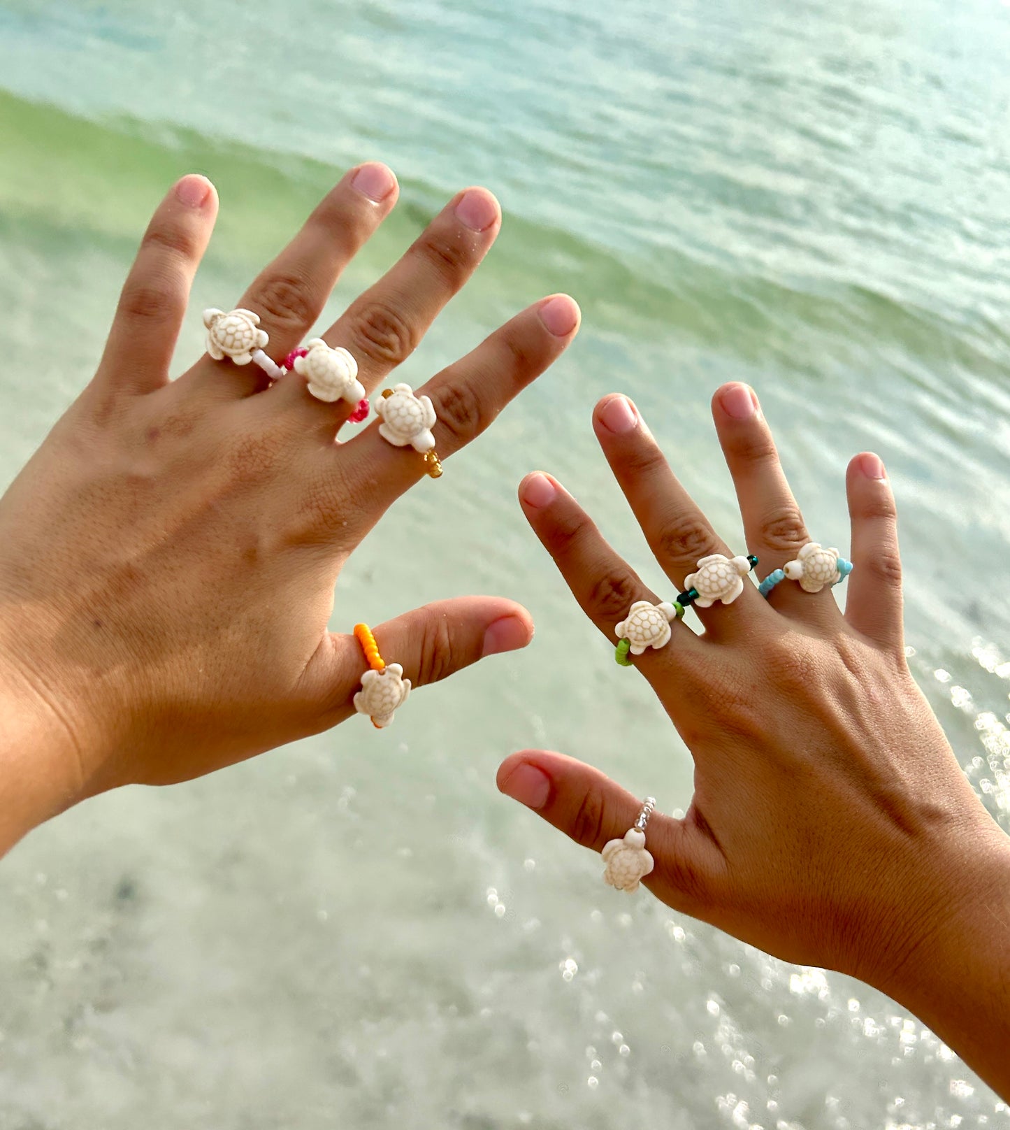 Sea Turtle Beaded Ring