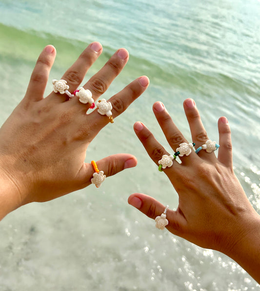 Sea Turtle Beaded Ring