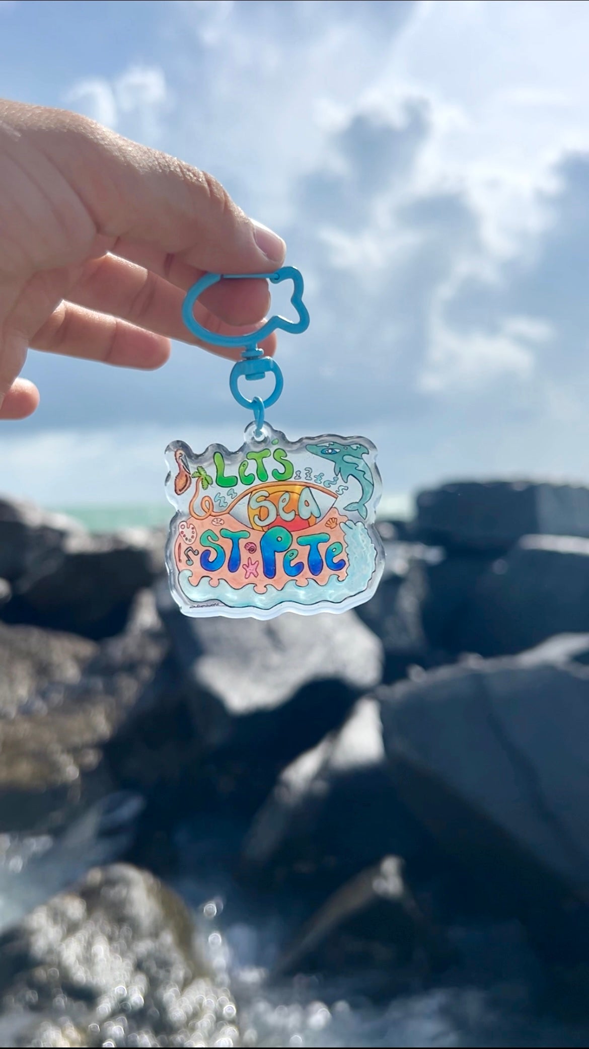 Let’s Sea St. Pete Original Art Keychain