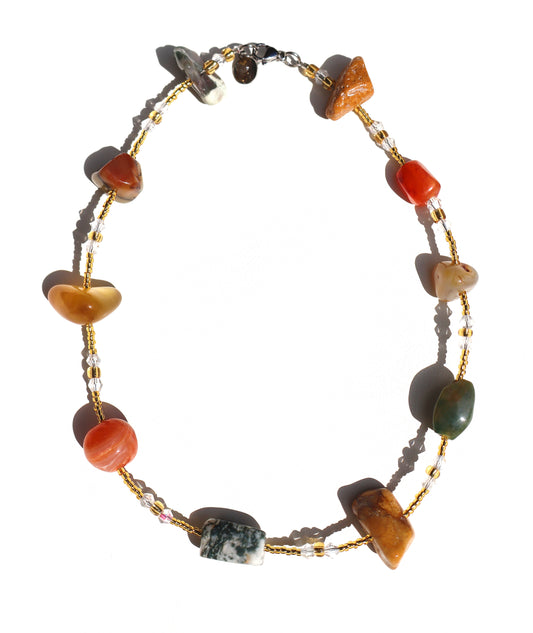 Golden Agate Bridge Necklace