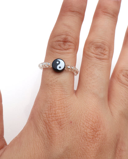 Yin-Yang Beaded Ring