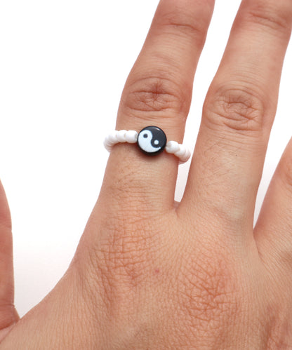 Yin-Yang Beaded Ring