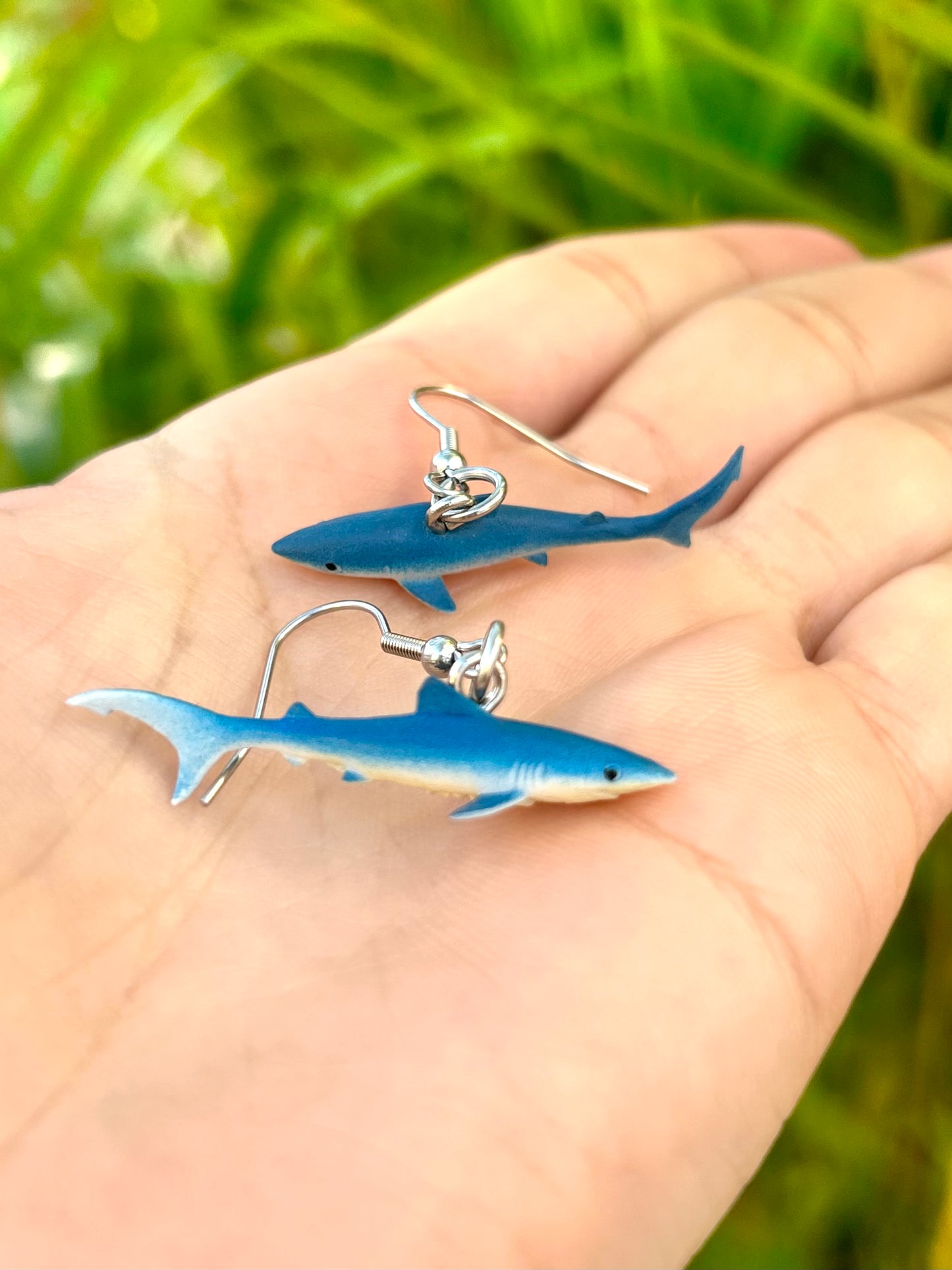Blue Shark Earrings