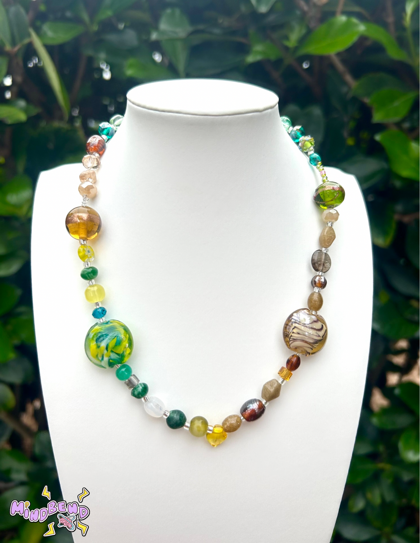 “Gaia Swirls”  Glass Necklace (1/1)