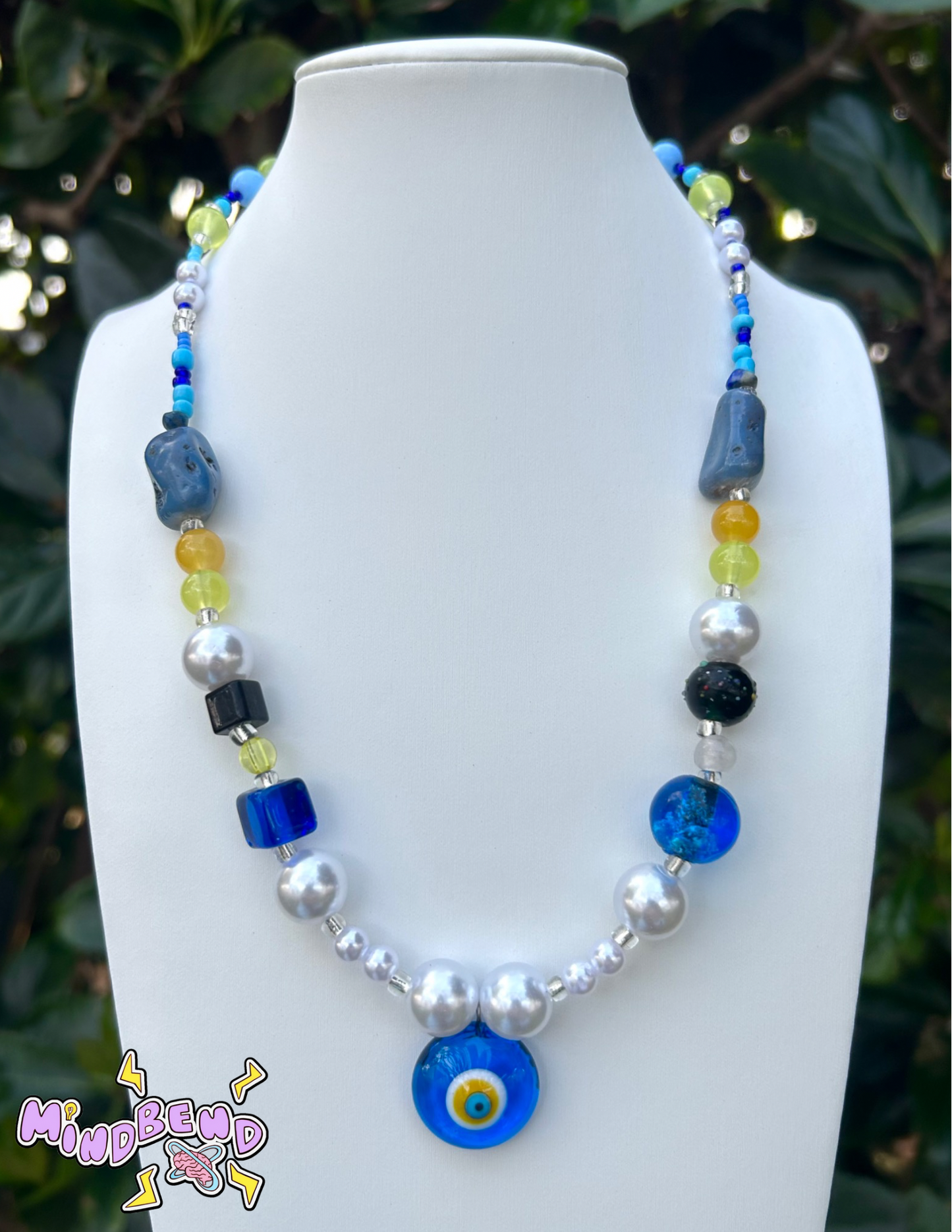 "Evil Eye Protection" Glass Blown Necklace (1/1)