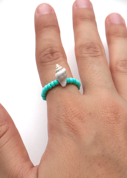 Seashell Beaded Ring