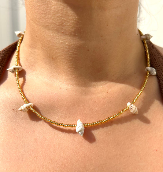 Gold Seashell Necklace