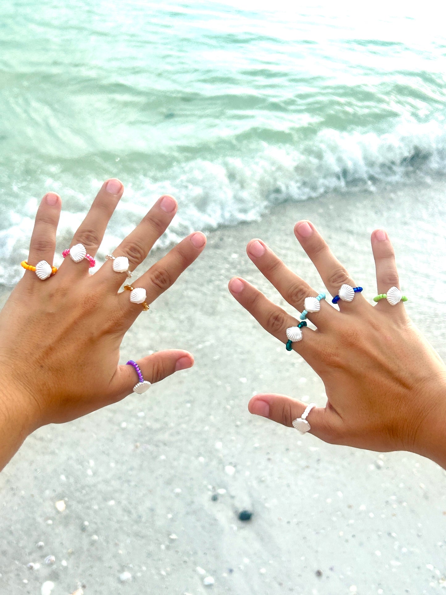 Clam Shell Beaded Ring