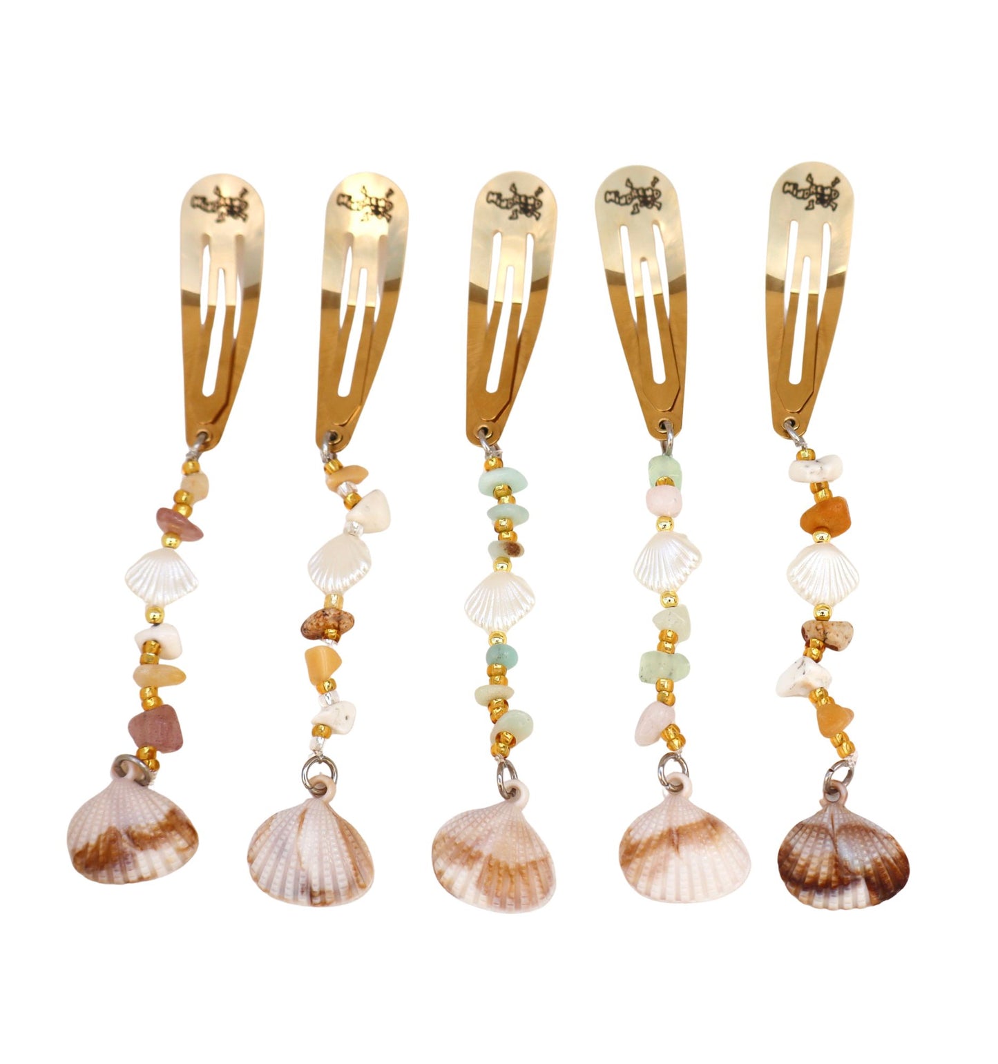 Crystal Seashell Hair Clip