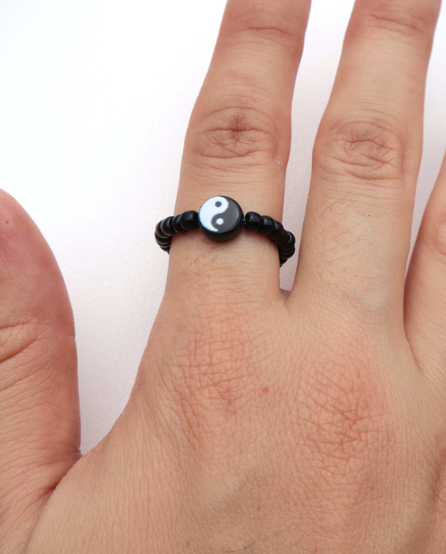 Yin-Yang Beaded Ring