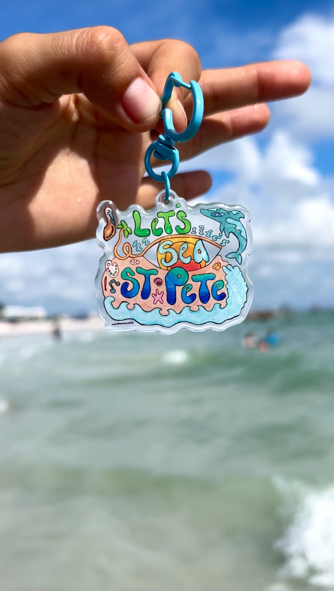 Let’s Sea St. Pete Original Art Keychain