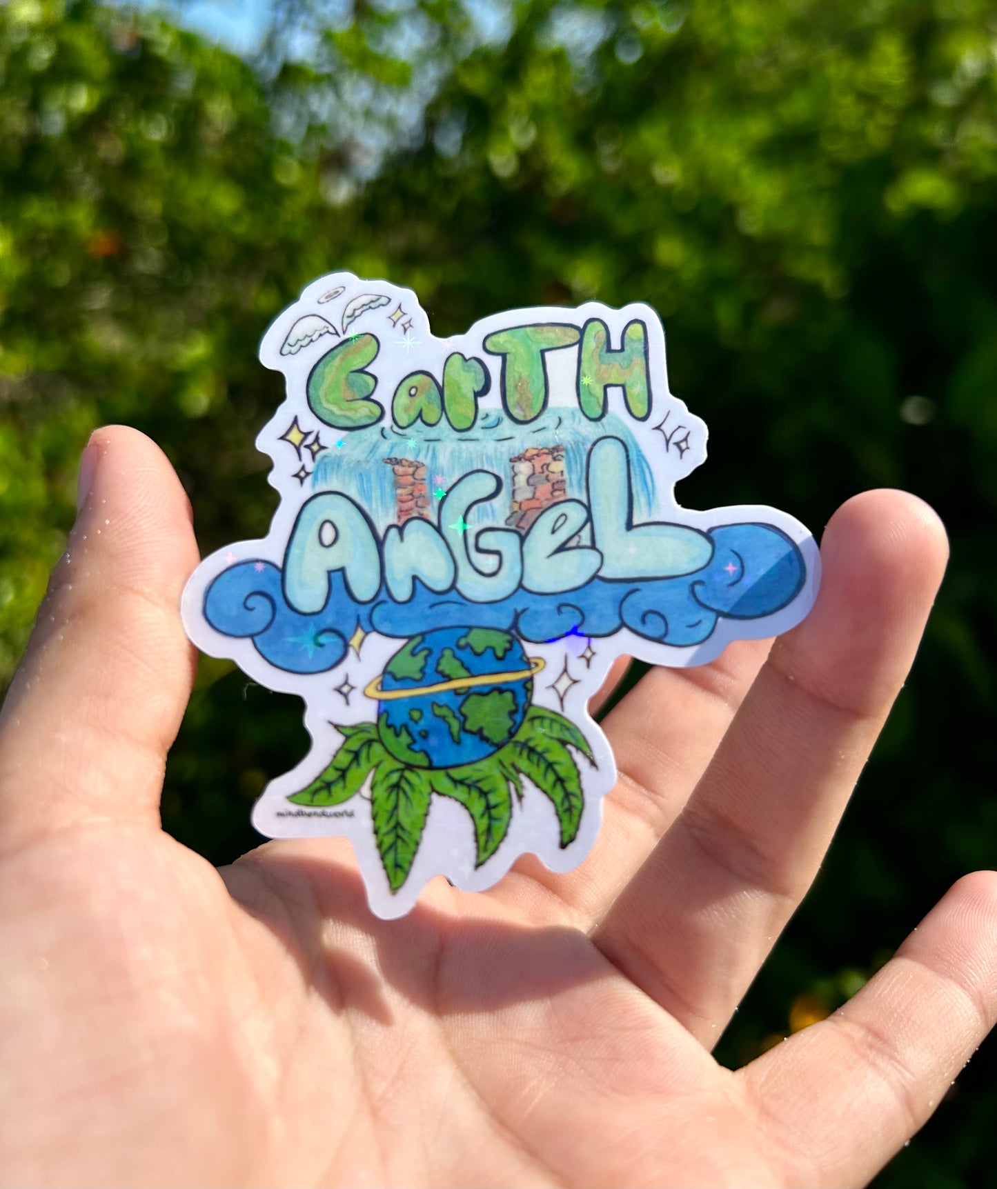 Earth Angel Original Art Sticker