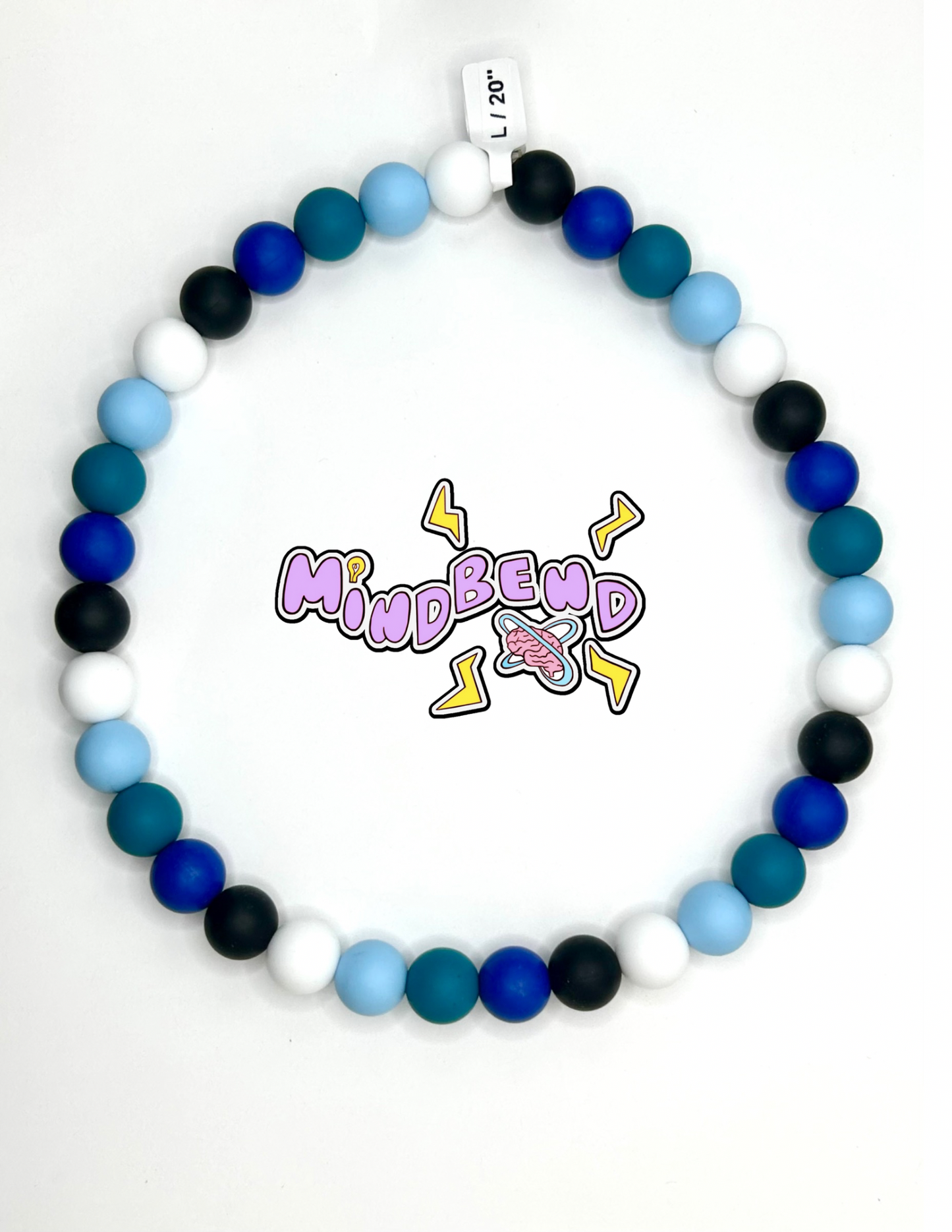 Blue Ombré Beaded Pet Necklace