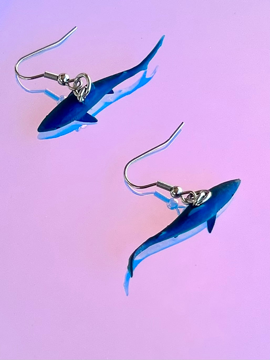 Blue Shark Earrings