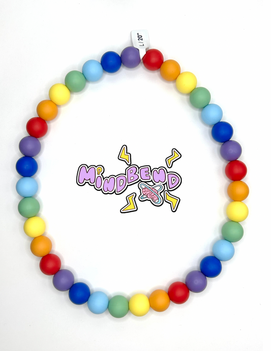 Rainbow Beaded Pet Necklace