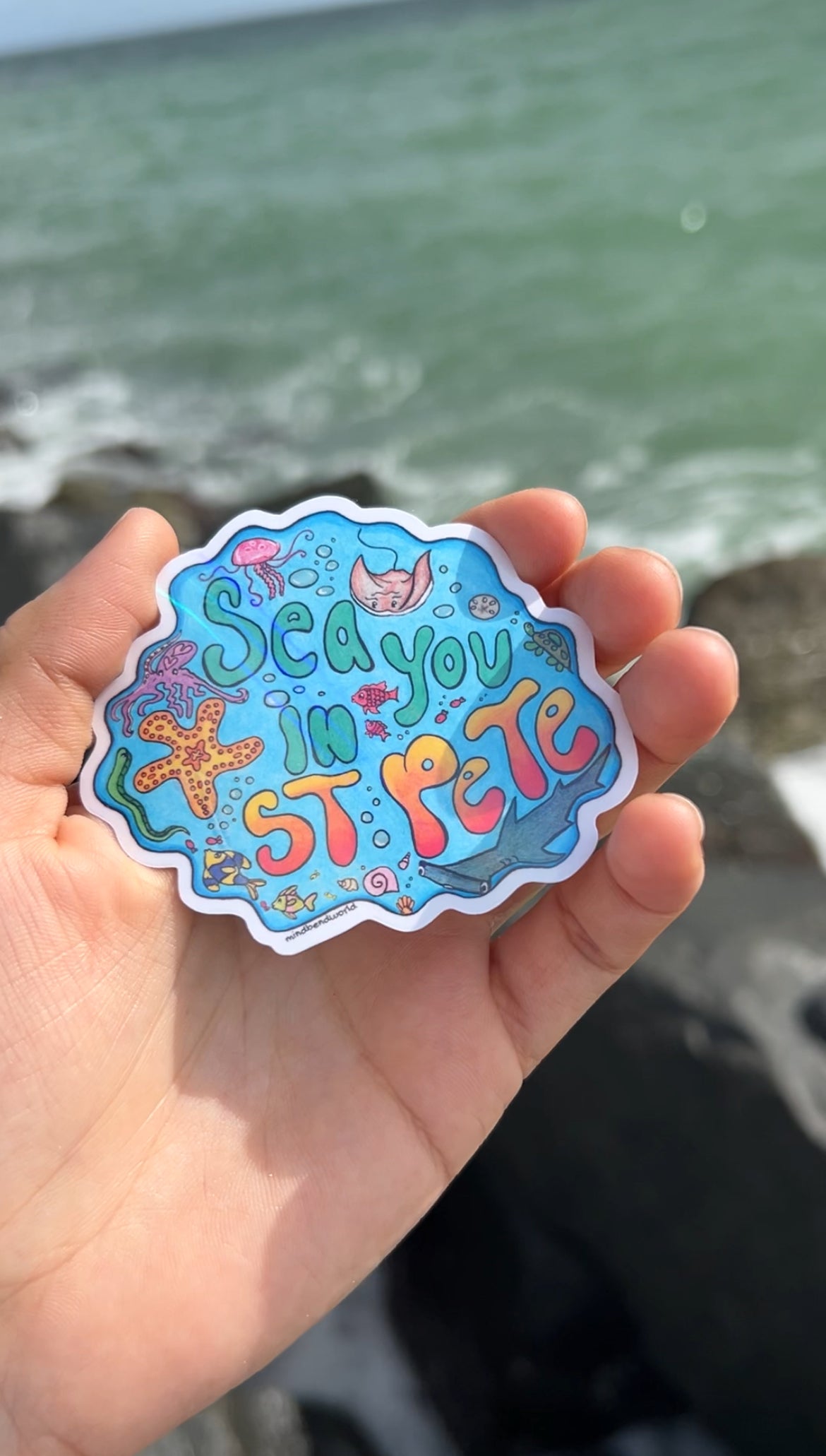 Sea You In St. Pete Original Art Sticker