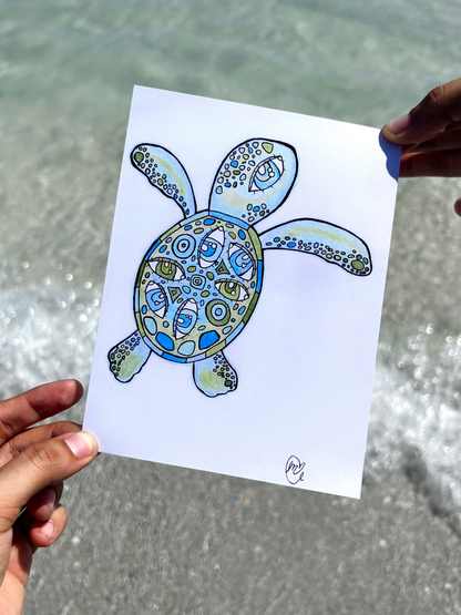 "See" Turtle Art Print
