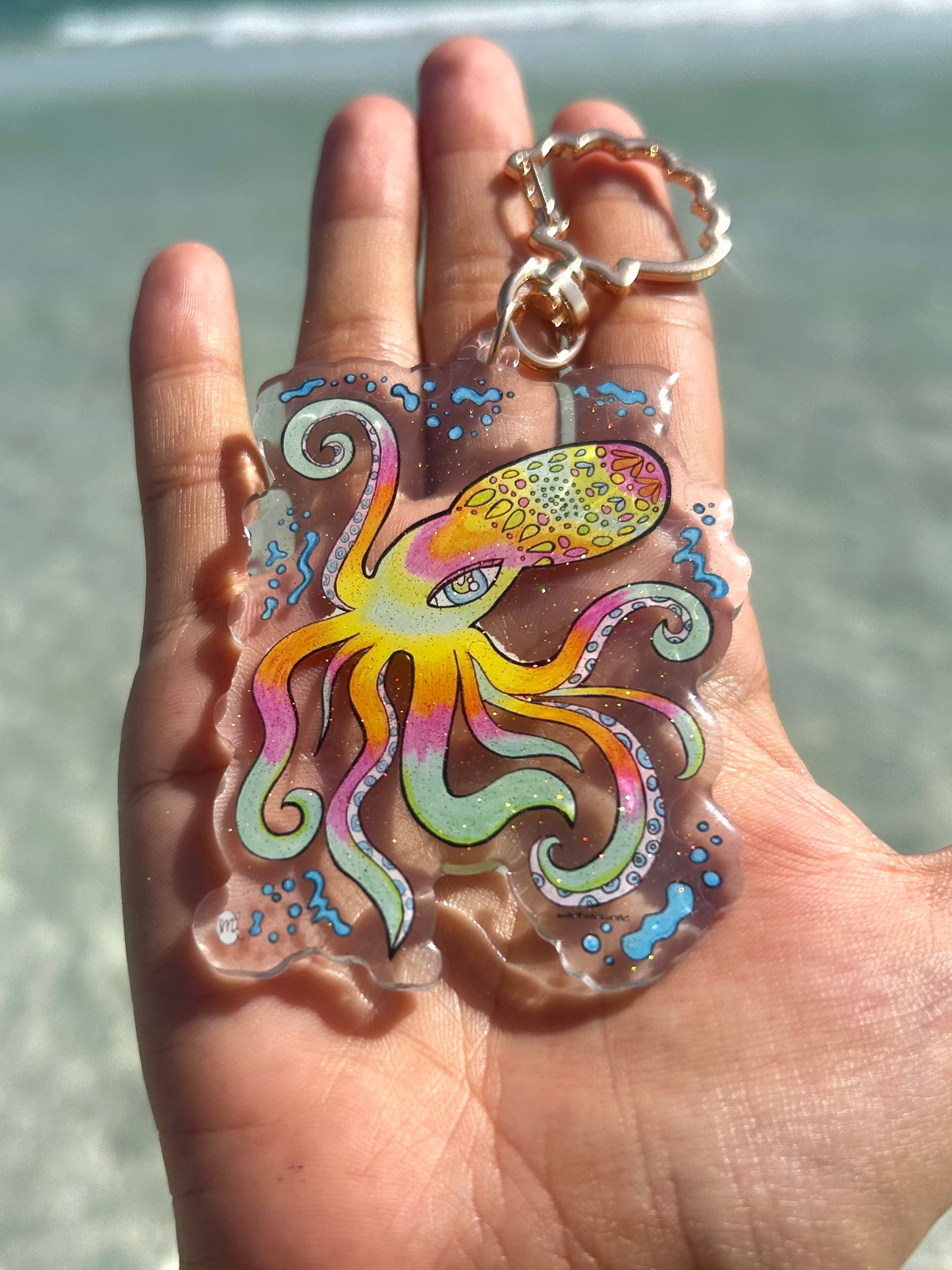 Cosmic Octavia Octopus Charm Keychain (PRE-ORDER)