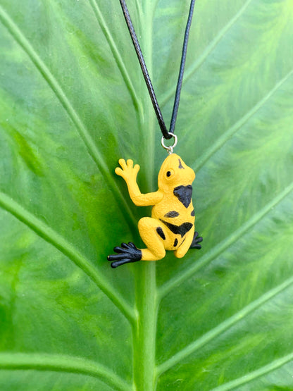 Gold/Black Poison Dart Frog Necklace