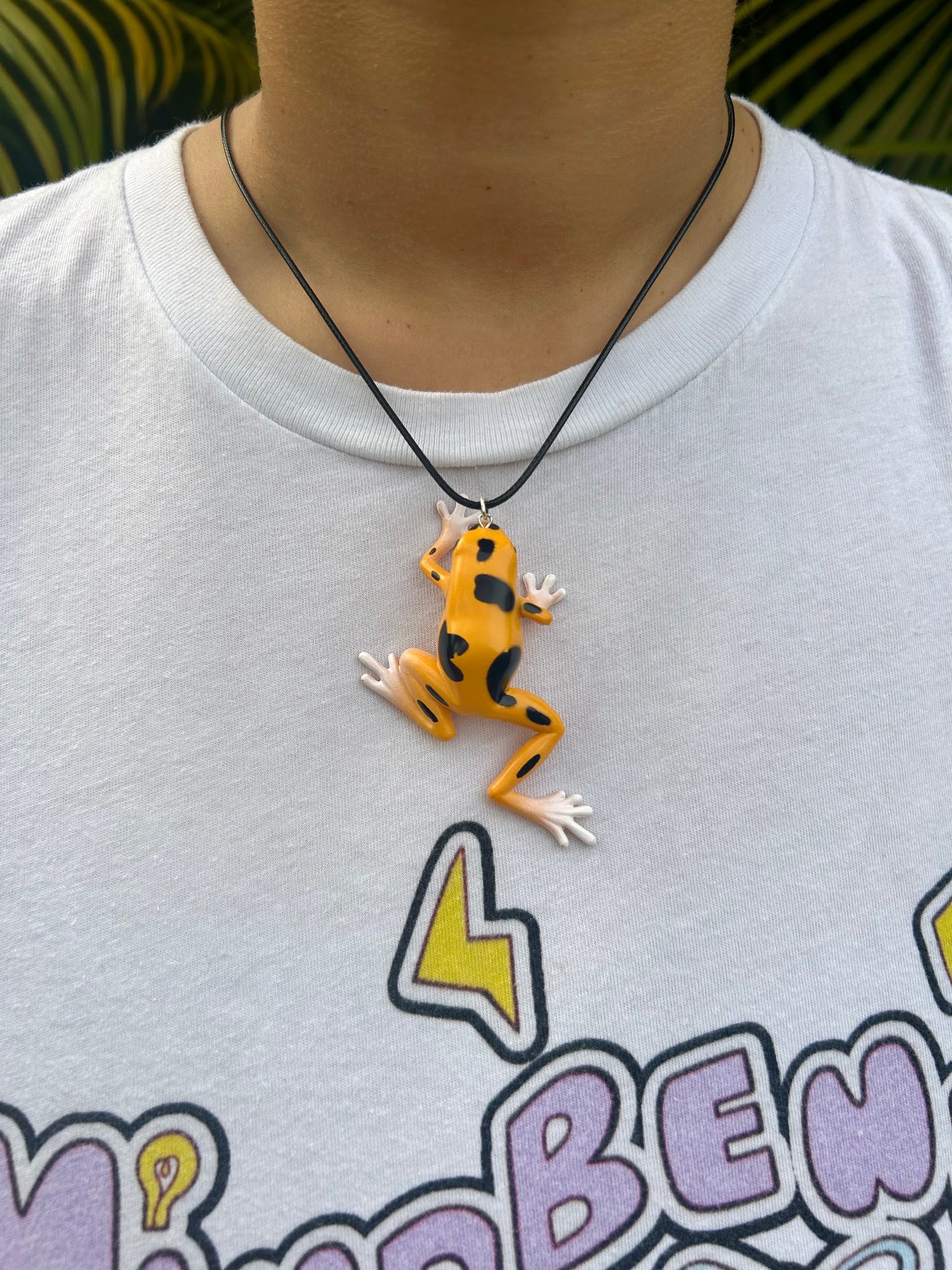 Gold/Black Poison Dart Frog Necklace