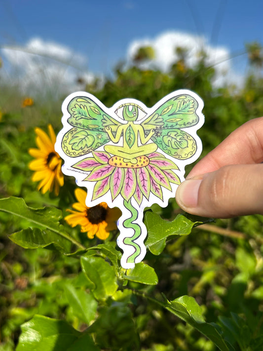 Natura Garden Fairy Original Art Sticker