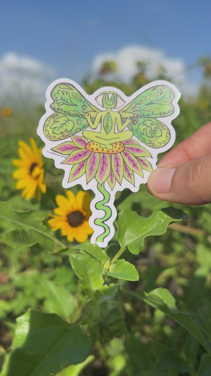 Natura Garden Fairy Original Art Sticker